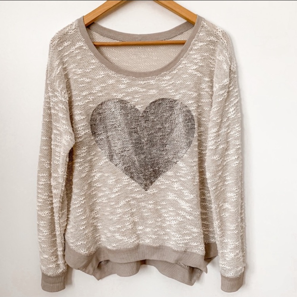 Jessica Simpson Knit Weave Sweatshirt Sweater